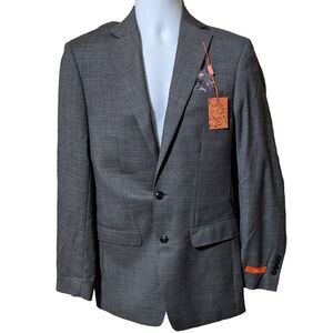 NWT Tallia 100% wool blazer sports coat natural stretch men's size 38Long